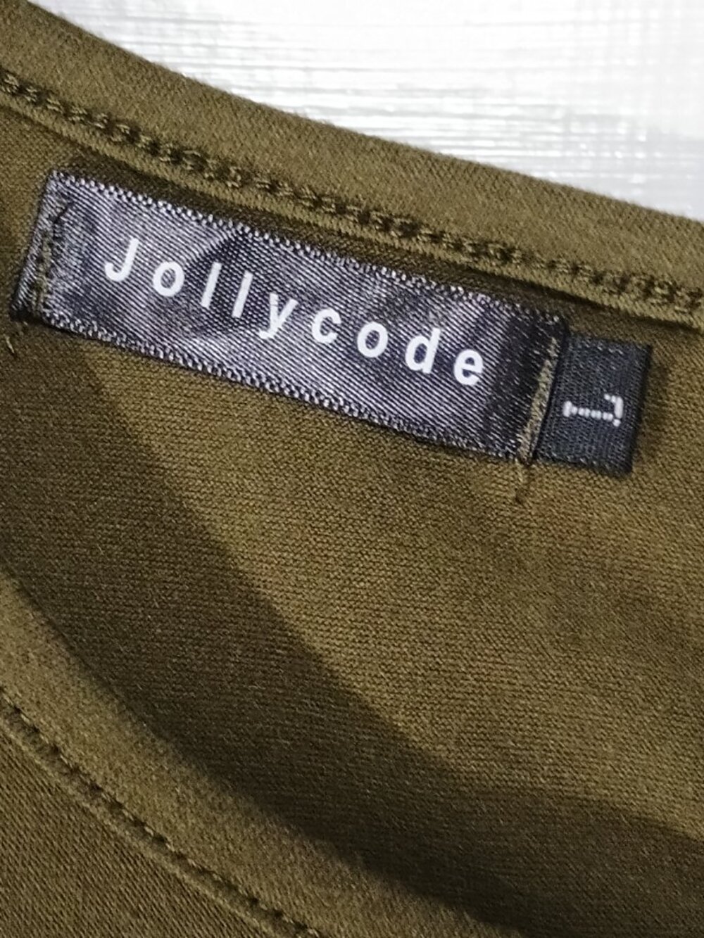 Jollycode Olive Green Ruffle Sleeve Babydoll Top Size S Tiered Peplum Flutter Sl - Picture 4 of 7